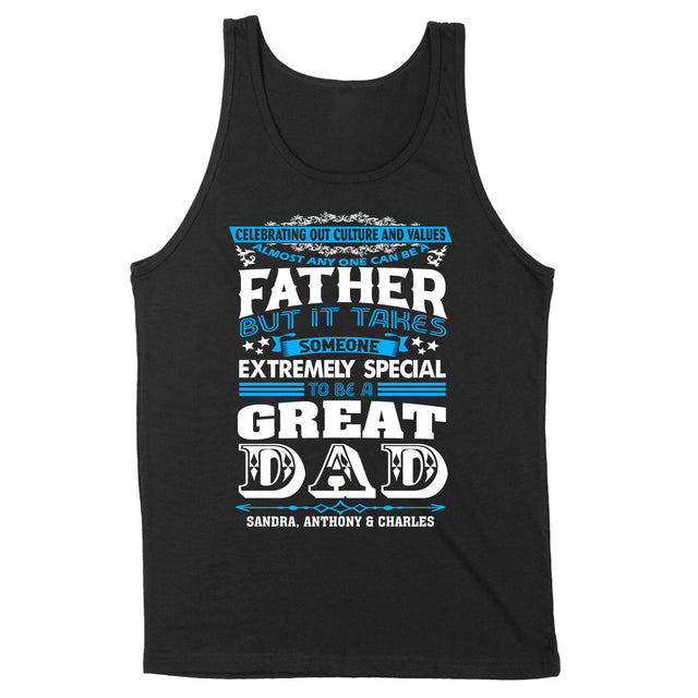 Personalized A Great Dad Custom Children Name Shirt