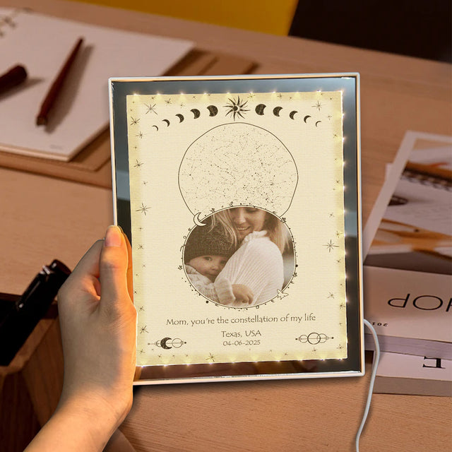 Custom Star Map For Mom - LED Mirror Framed Lamp