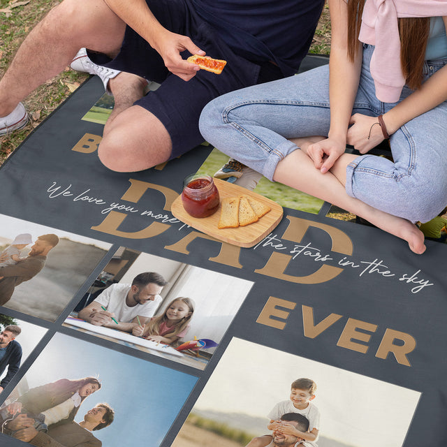 Best Dad Ever Personalized Picnic Blanket
