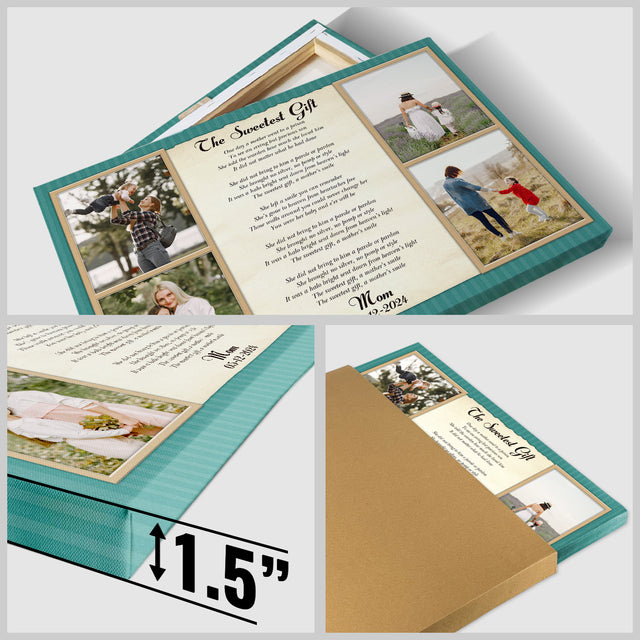 Mom Photo Song Lyrics Canvas Print Custom 4 Pictures