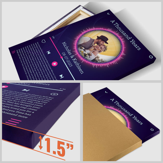 Custom Song Lyrics, Upload Photo, Customizable Text