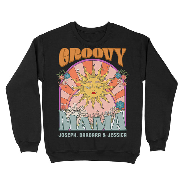 Custom Groovy Mama Sun Design Shirt