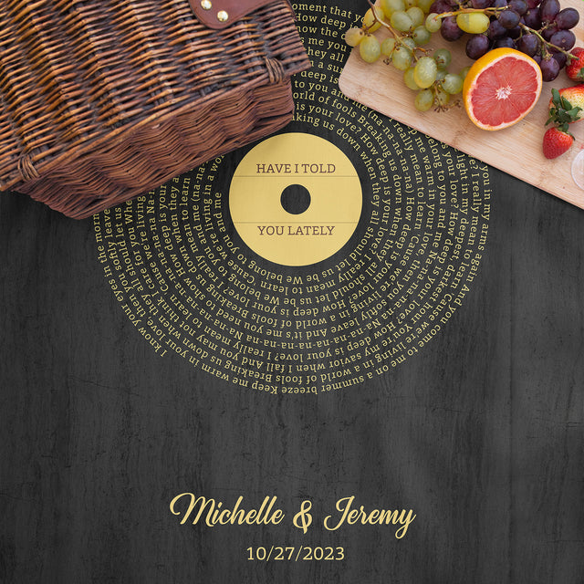 Custom Vinyl Record Picnic Blanket