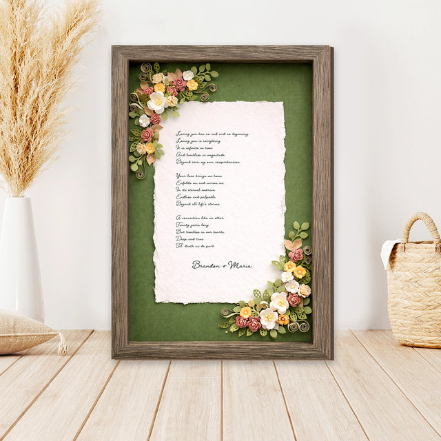 Personalized Wedding Vows 2 Layered Wooden Art KR02