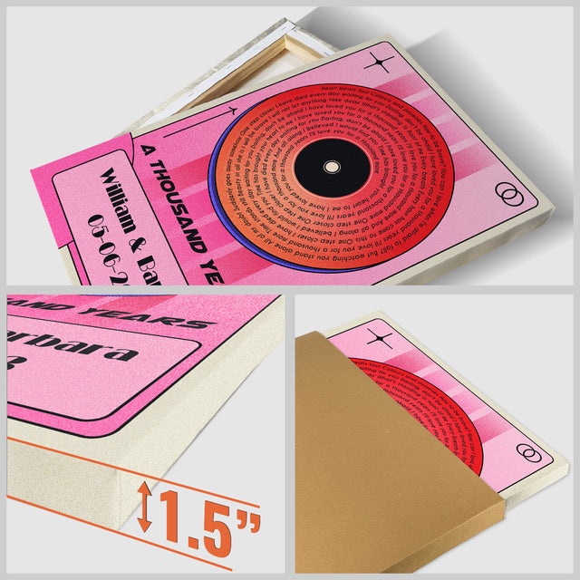 Retro Song Lyrics Canvas - Personalized Song Lyrics Modern Style