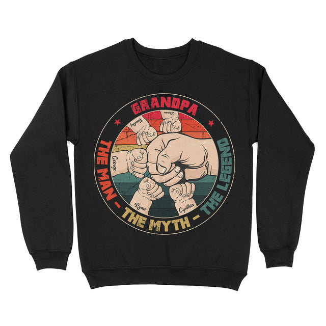 Grandpa The Man The Myth The Legend Holding Hands Shirt