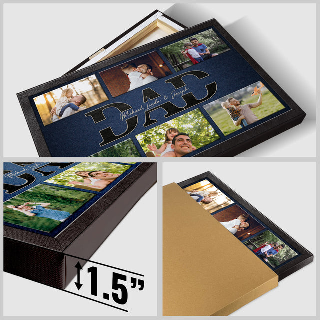 Dad Photo Collage Canvas Print