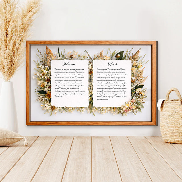Personalized Wedding Vows 2 Layered Wooden Art KR03