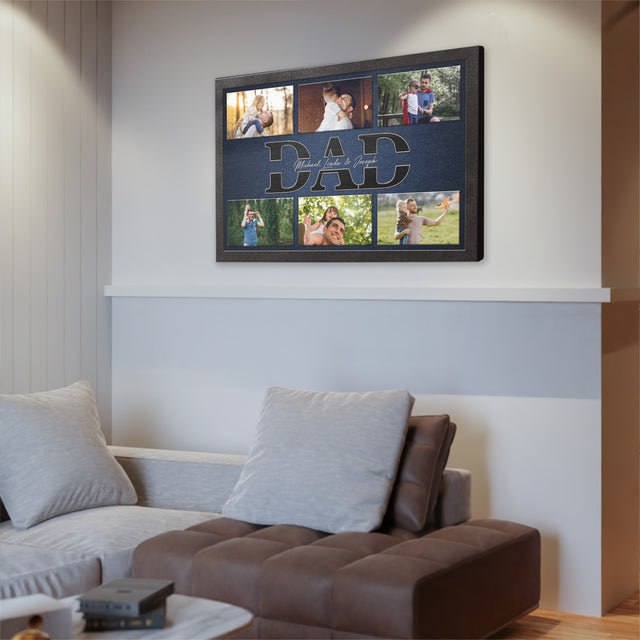 Dad Photo Collage Canvas Print