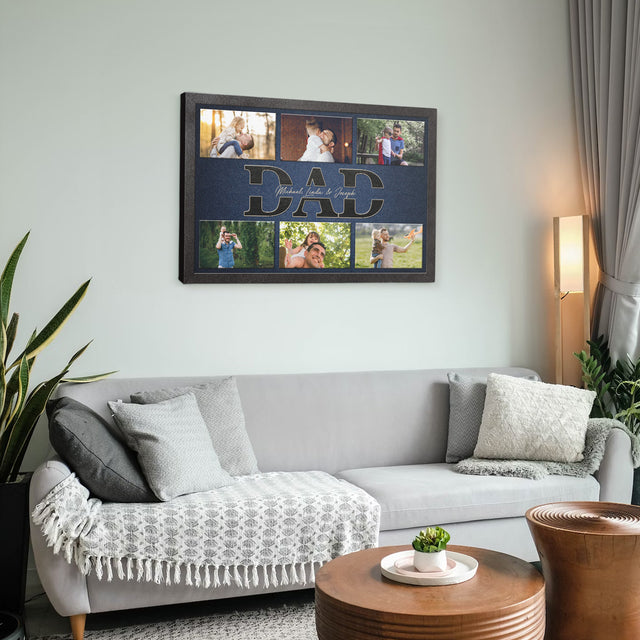 Dad Photo Collage Canvas Print