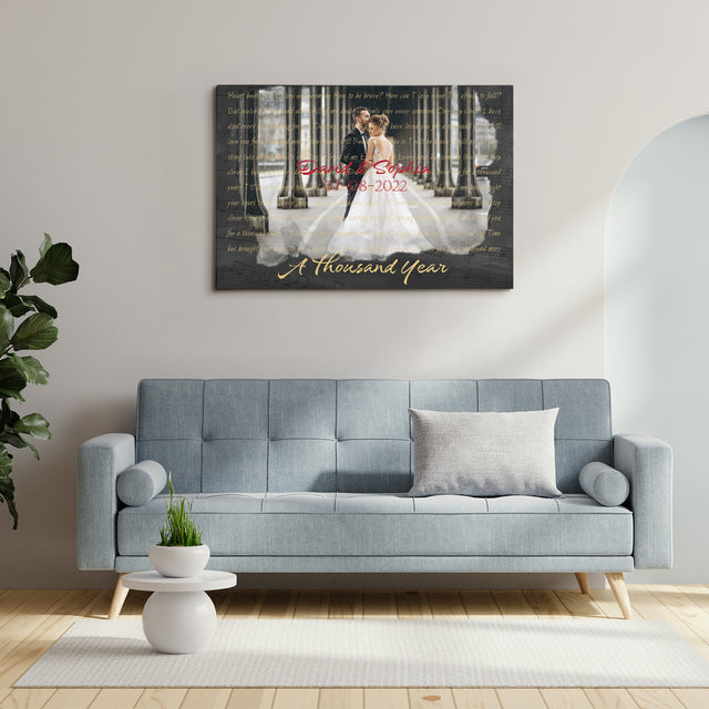 Custom Song Lyrics, Upload Photo, Customizable Song Name And Text Canvas