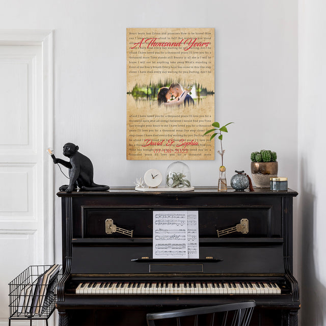 Custom Song Lyrics, Upload Photo, Canvas Wall Art