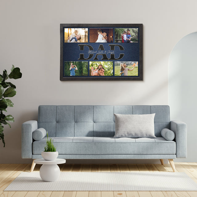 Dad Photo Collage Canvas Print