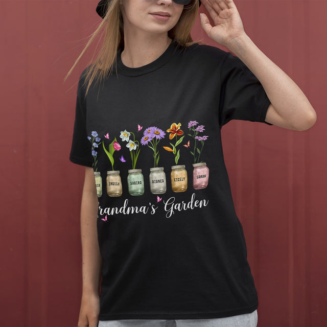 Personalized Grandma's Garden Flower Pot Custom Shirt