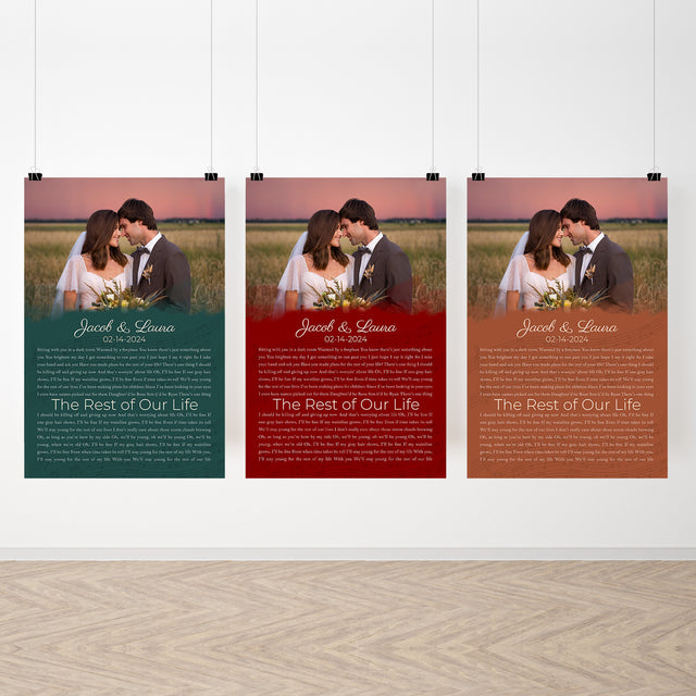 Half Song Lyrics Green Framed Art Print, Custom Song Lyrics Name Date