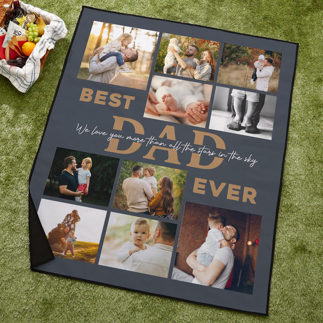 Best Dad Ever Personalized Picnic Blanket