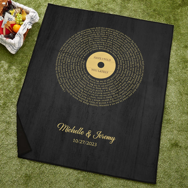 Custom Vinyl Record Picnic Blanket