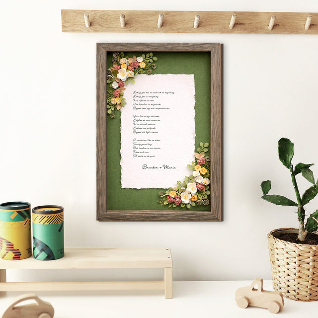 Personalized Wedding Vows 2 Layered Wooden Art KR02