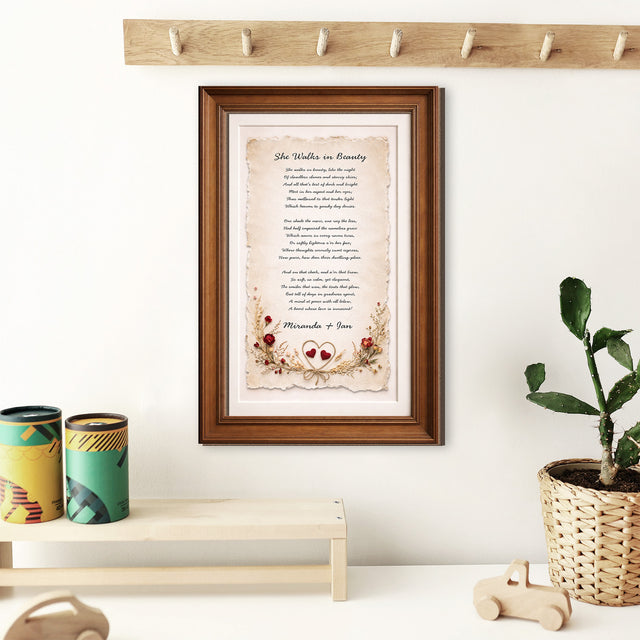 Personalized Wedding Vows 2 Layered Wooden Art KR01