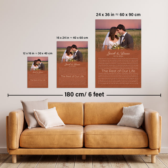 Half Song Lyrics Orange Framed Art Print, Custom Song Lyrics Name Date