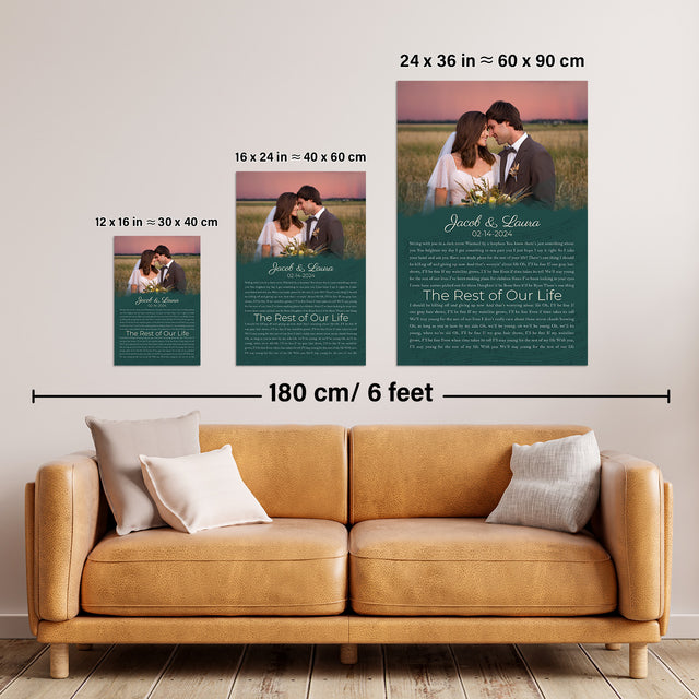 Half Song Lyrics Green Framed Art Print, Custom Song Lyrics Name Date