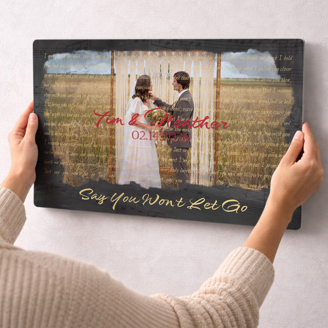 Personalized Photo & Song Lyrics Metal Print