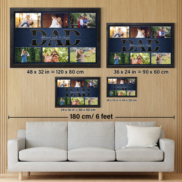Dad Photo Collage Canvas Print