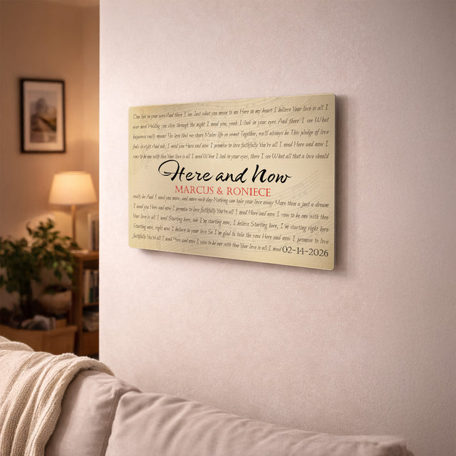 Personalized Song Lyrics & Name Metal Print - Couple Gifts