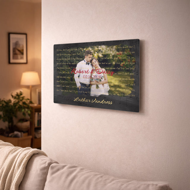 Personalized Photo & Song Lyrics Metal Print