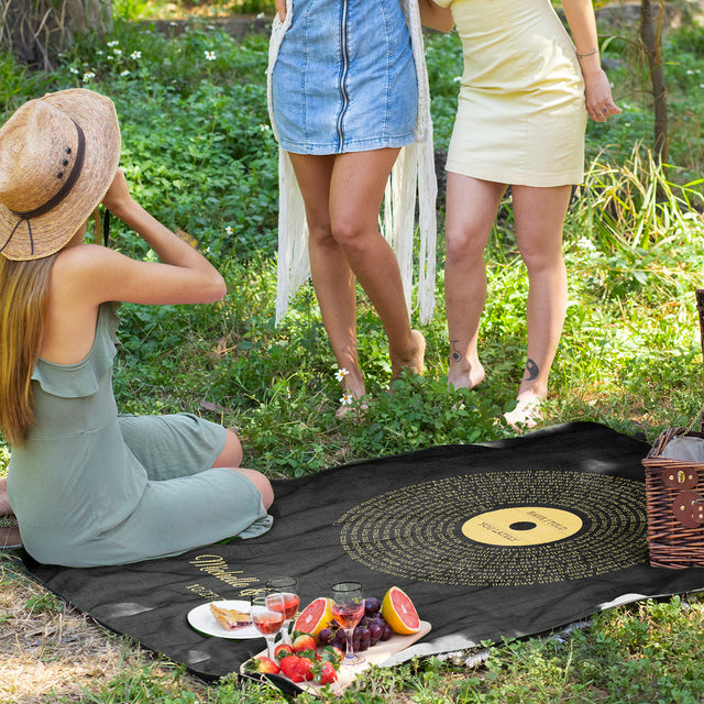 Custom Vinyl Record Picnic Blanket