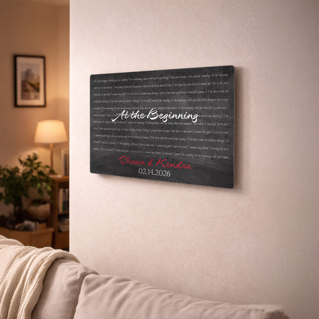Personalized Song Lyrics & Custom Name Metal Print