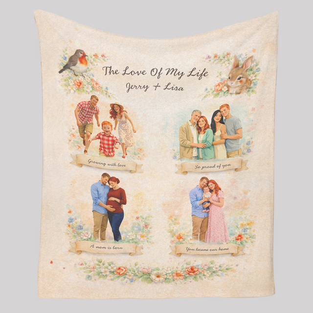 Personalized Mother’s Day Blanket Gift for Mom or Grandma