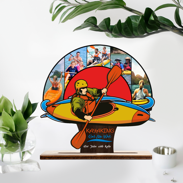 Kayak, Custom Photo, Wooden Plaque 3 Layers