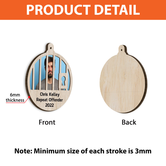 Personalized Ornament, Repeat Offender Circle Ornament