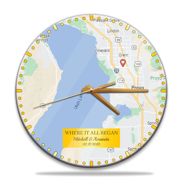 Where It All Began, Anniversary Gift, Wall Clock