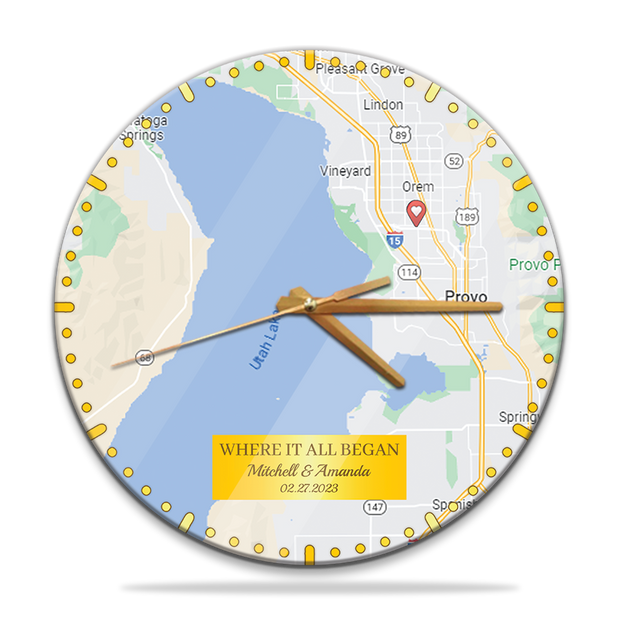 Where It All Began, Anniversary Gift, Wall Clock