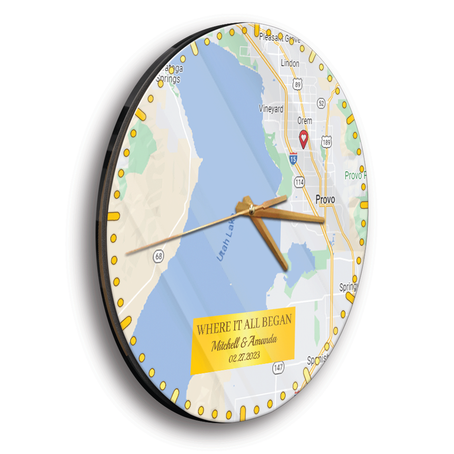 Where It All Began, Anniversary Gift, Wall Clock