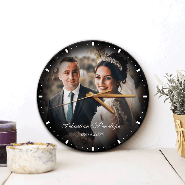 Custom Photo, Anniversary Gift, Wall Clock