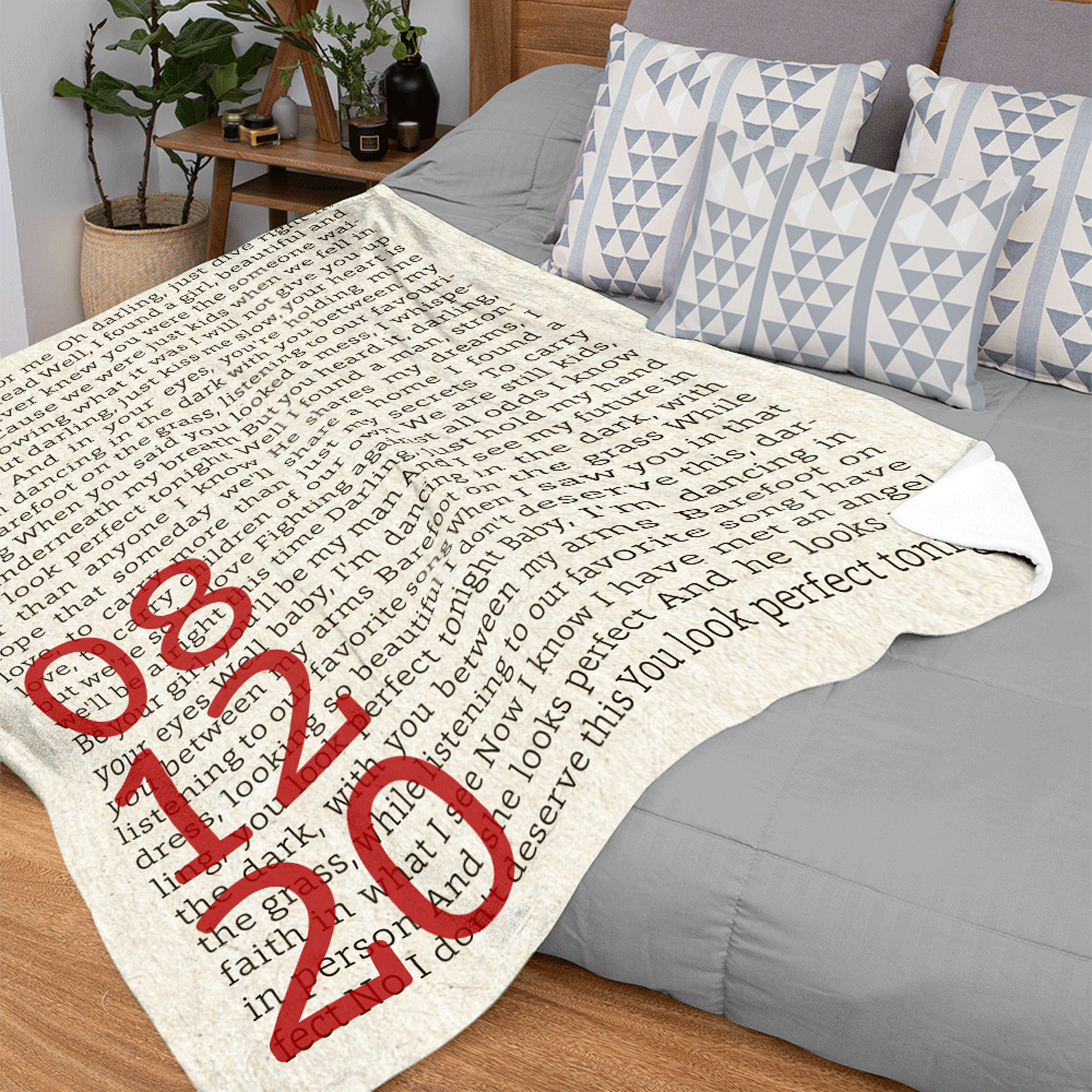 Custom Date, Song Lyrics Blanket