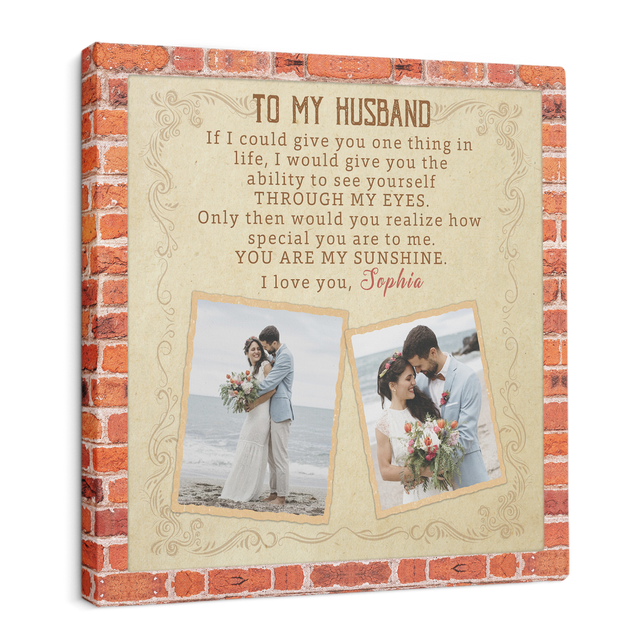 Custom Photo Canvas Wall Art, Gift For Husband