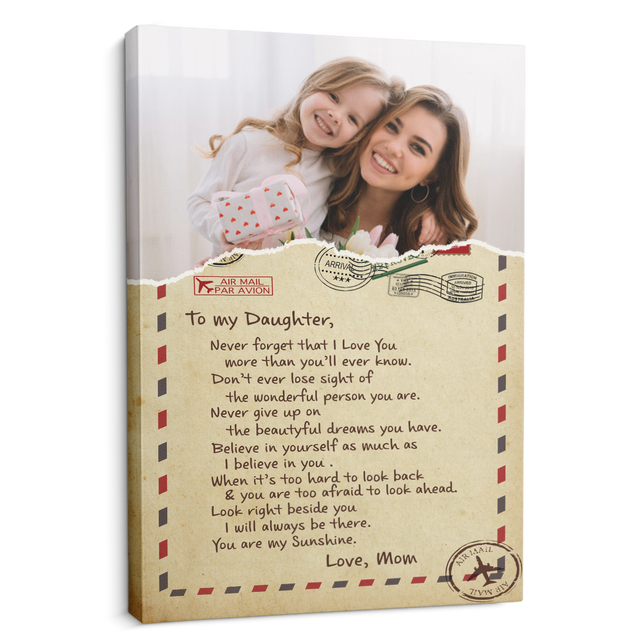 Custom Photo Canvas Art Print, Gift For Daughter
