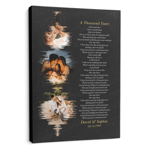 Custom Song Lyrics, Upload Photo, Canvas Wall Art, Custom Name And Date