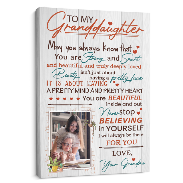 Custom Photo Canvas Art Print, Gift For Granddaughter