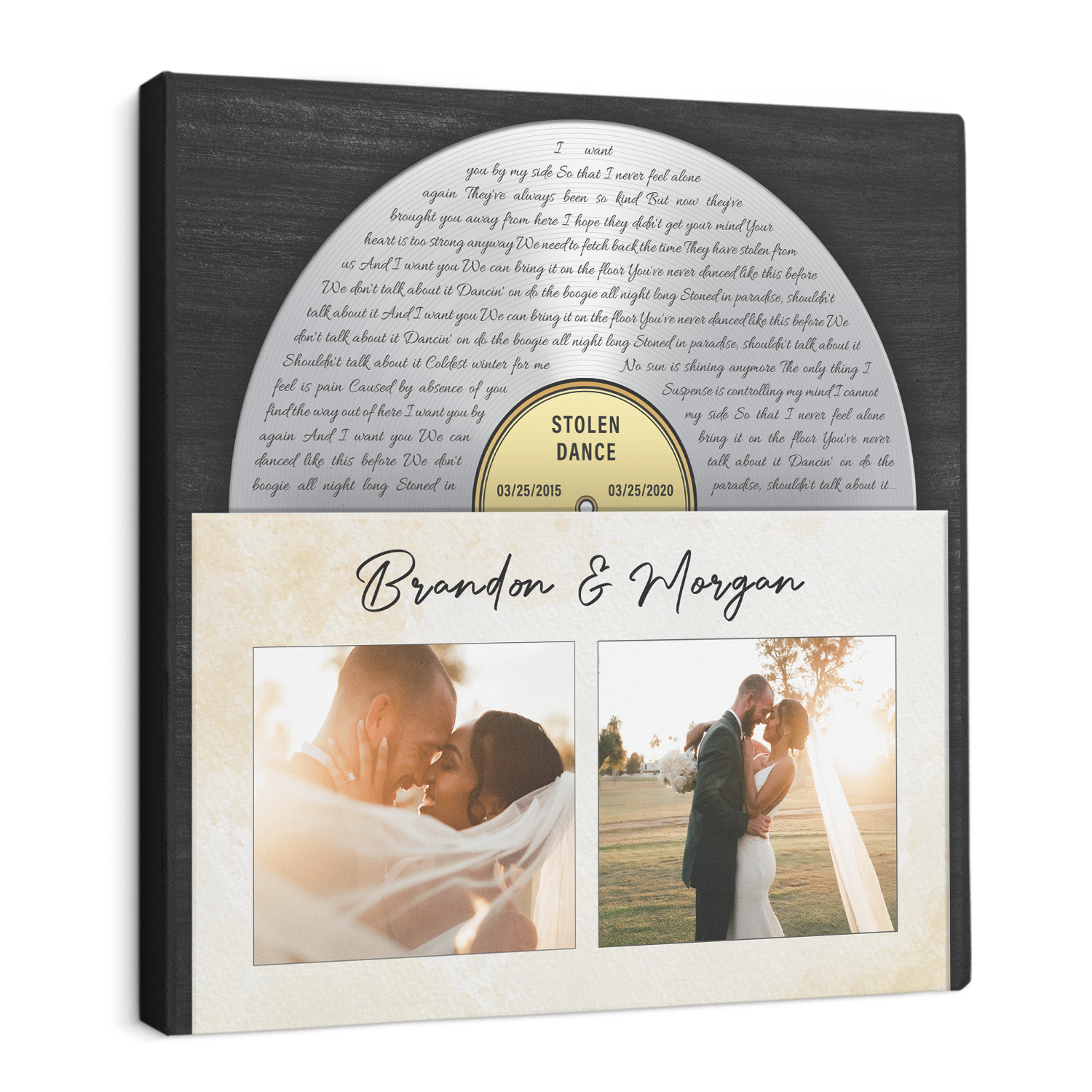 Custom Song Lyrics, Name And Photo, Canvas Wall Art