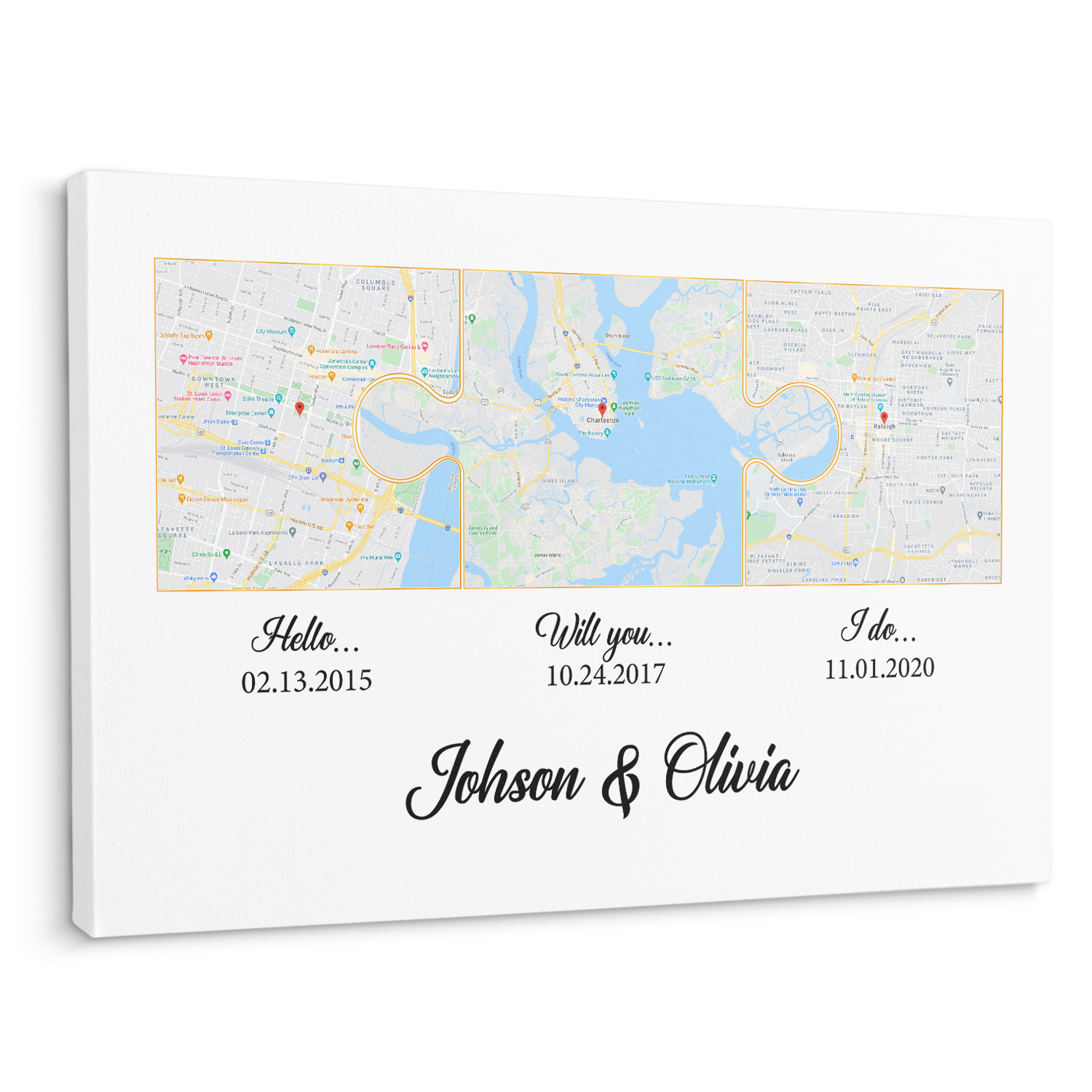 Hello Will You I Do Custom Map And Text Puzzle Art White Background