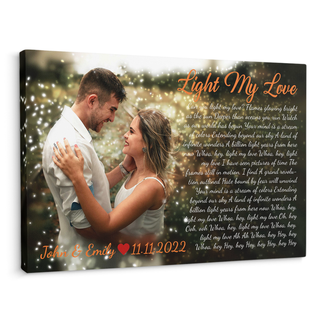 Custom Song Lyrics & Photo, Gift For Couples