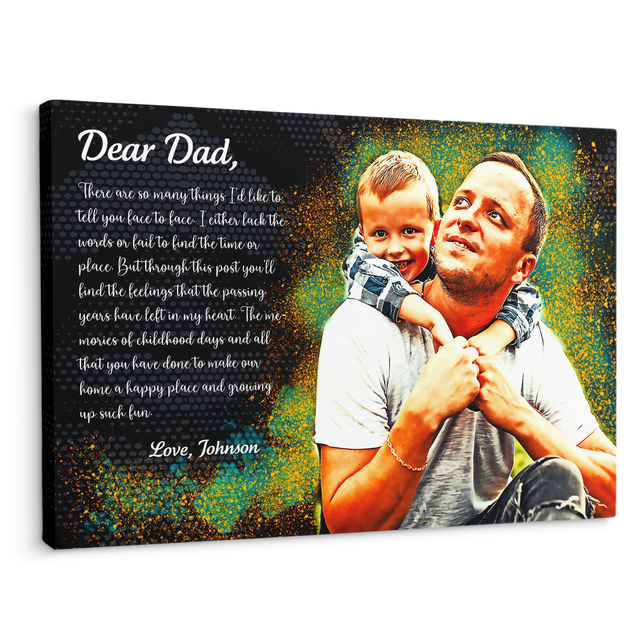 Custom Portrait From Photo, Color Blast Canvas Wall Art