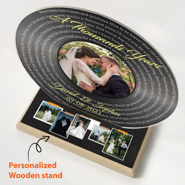 Custom Song Lyrics & Photo, Vinyl Record Style, Acrylic Record