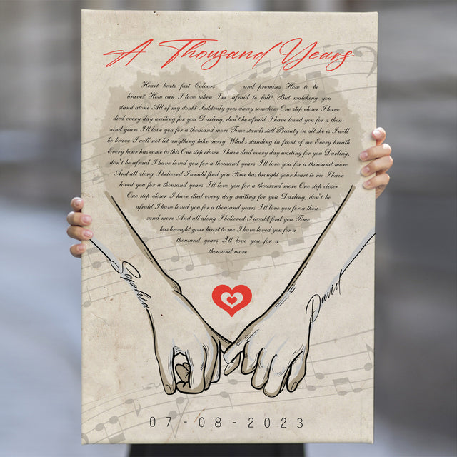 Forever Together Canvas, Custom Song Lyrics, Name & Date