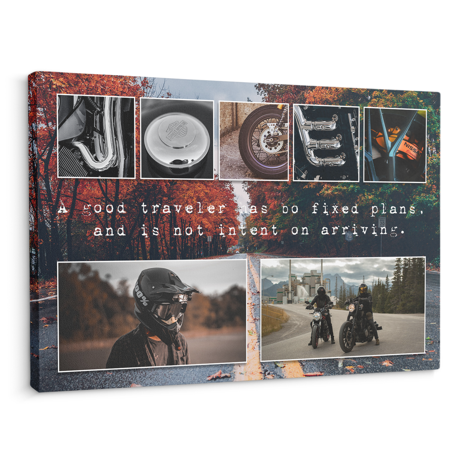 Custom Motorcycle Name Art, Upload Photo Canvas Wall Art